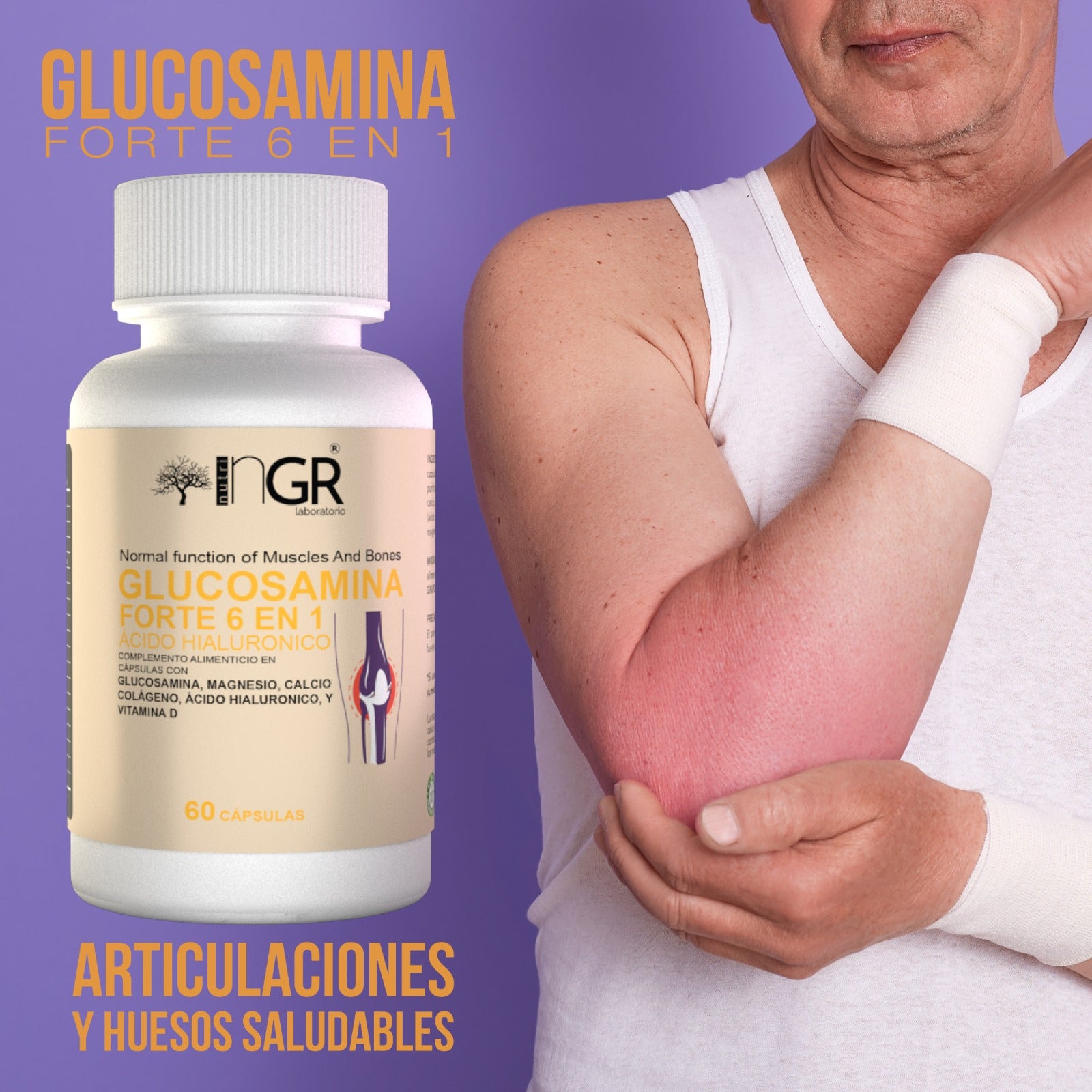 ¡GLUCOSAMINA FORTE 6 EN 1! 🔥 💪 Recupera tu Bienestar ¡El suplemento que tus articulaciones necesitan!