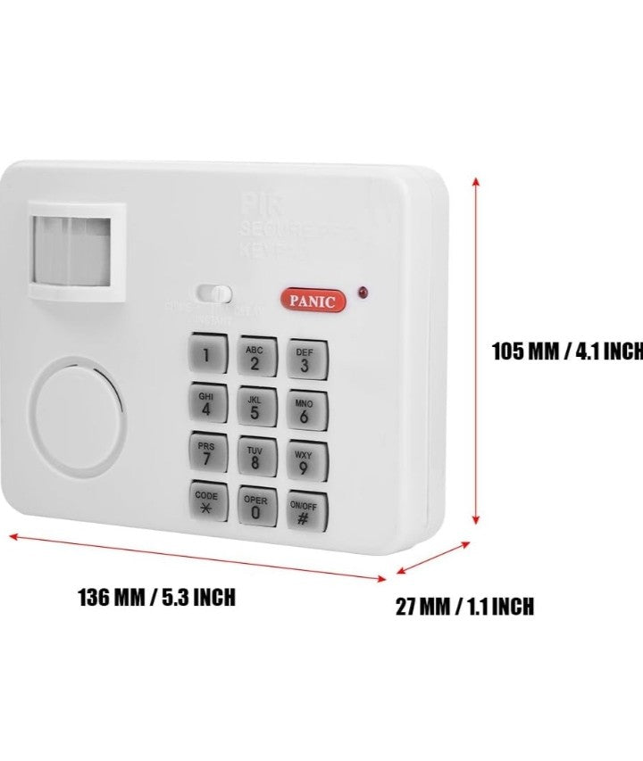 Alarma PIR - dimensiones del producto