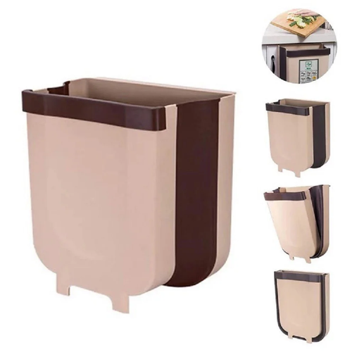 Basurero plegable multiuso para cocina y baño - abierto y plegado