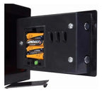 Caja fuerte digital abierta - compartimento de baterías