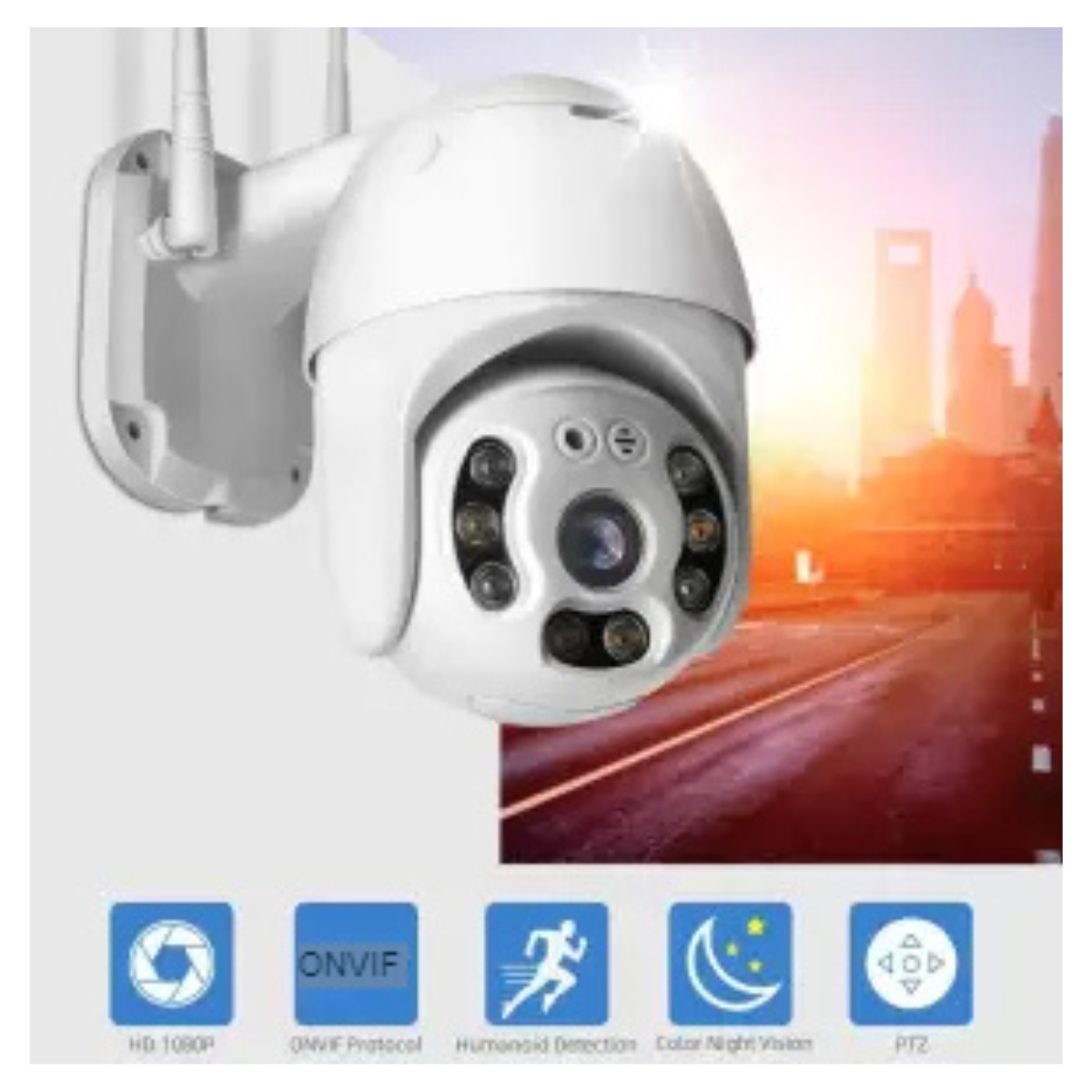 Cámara exterior WiFi 1080p - visión nocturna y detección de movimiento