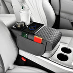 Consola portavasos para automóvil color gris instalada