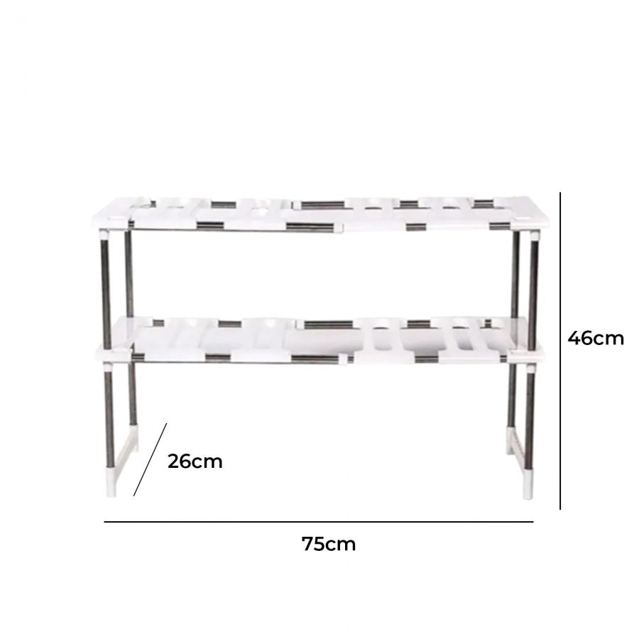 Estante organizador de cocina multifuncional 75 x 46 x 26 cm