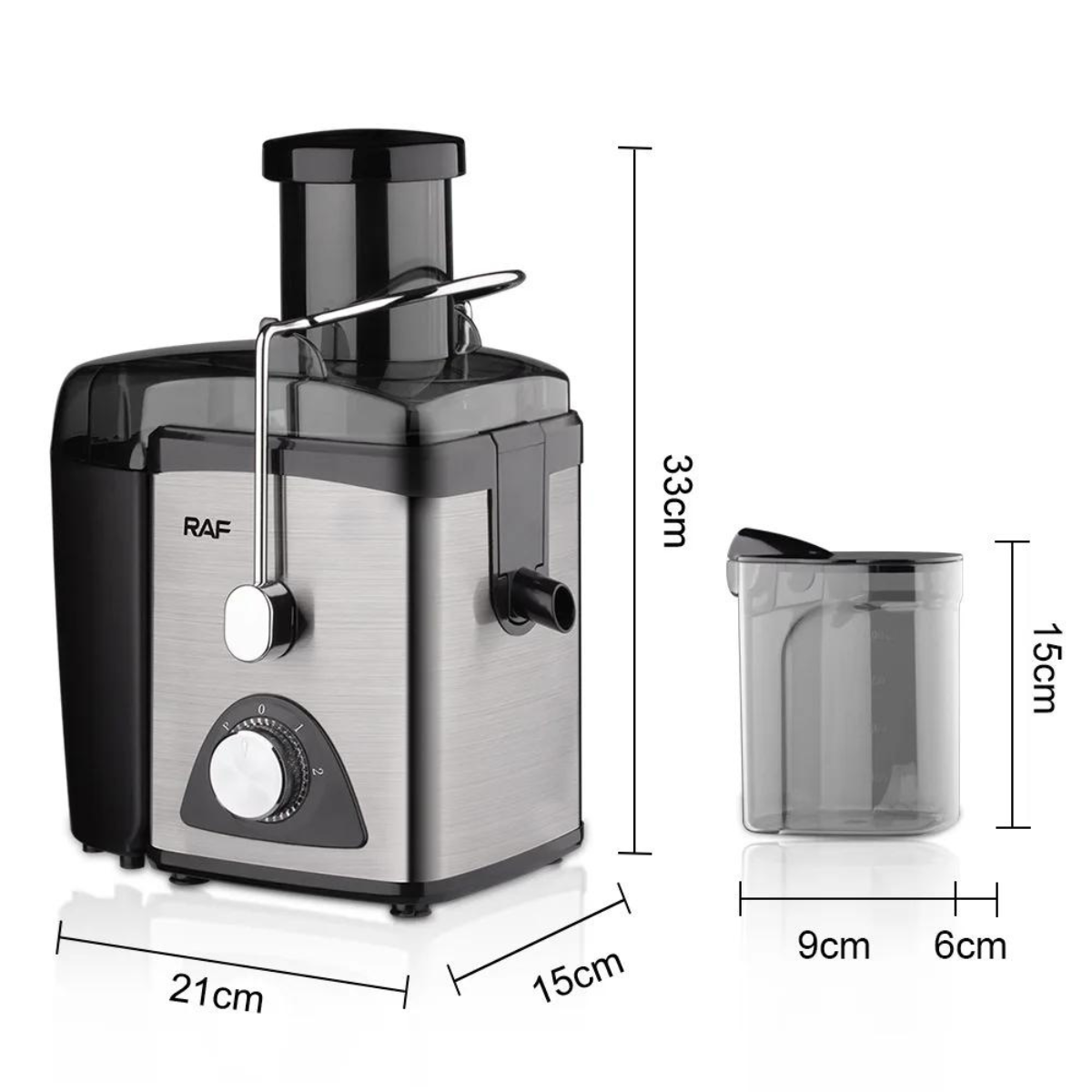 Extractor de jugos 1000W - medidas