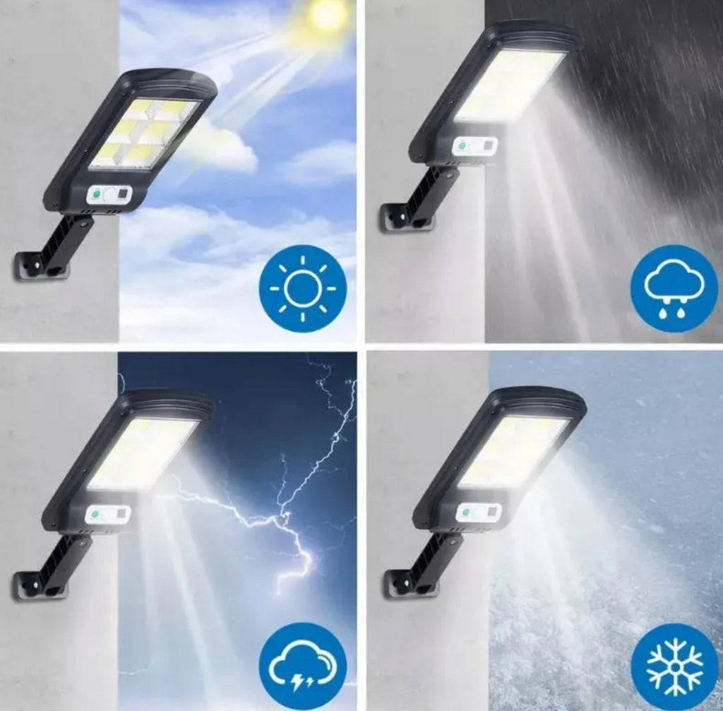 Foco solar para uso exterior en distintas condiciones climáticas