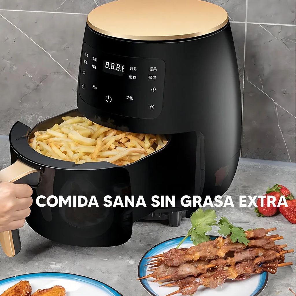 Freidora de aire digital 6 litros con cesta abierta