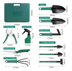 Medidas y componentes del kit completo de jardinería