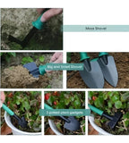 Herramientas de jardinería para maceteros y preparación de tierra